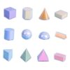 PETSOLA 3D Geometric Solids Geometric Shape for Home Preschool
