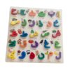 PETSOLA Arabic Alphabet Words Puzzle Game Number Hand Grip Blocks for Kids Preschool