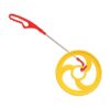 PETSOLA Rolling Hoop Toy Hand Eye Coordination Hoops Wind Wheel Hand Pushing Toy Training Balance Suitable for Students Children Backyard Play, Yellow