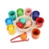PETSOLA Sorting Toy with Cups and Balls Sturdy Educational Sorting Set Rainbow Balls in Cups Toy for Playroom