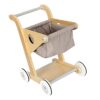 PETSOLA Wood Shopping CART Pre-School Young Children Wooden Toy Trolley, 30x34x45cm