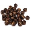 Phefop 500Pcs 10mm Gray Wooden Beads, Glossy Varnish Sealed Composite Wood Loose Perforated Beads with Printed Patterns for DIY Macrame Bracelet Necklace Jewelry Making