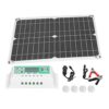 Phefop Portable Monocrystalline Solar Charger, 40W 18V Flexible Solar Panel with 20A Charge Controller, Dual USB Output, Lightweight Kit for RV Car Battery Camping