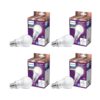 PHILIPS Smart LED 60W A19 Soft White Light Bulb 2700K, 800LM E26 Indoor, Control with Voice or App, Matter Compatible, Dimmable, 4 Pack