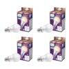 PHILIPS Smart LED 60W A19 Tunable White Light Bulb 2700-6500K, 800LM E26 Indoor, Control with Voice or App, Matter Compatible, 4 Pack