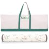 Phinayp Mahjong Bag for Tiles and Racks & Mat, Empty American Mahjong Tiles Carrying Canvas Tote Bag 33.8 x 4.7 x 11.8 Inches, Games Accessories Gifts (Bag Only) (Green)