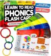 Phonics Flash Cards with Proven Spaced Repetition Learning System - Learn to Read in 20 Phonic Stages - Digraphs CVC Blends Long Vowel Sounds Phonics Games for Kids Ages 4-8 Kindergarten 1st 2nd Grade