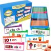 Phonics Flash Cards, Word Family Build Book with 40 Read and Rhyme Flip Books, Learn to Read Sight Words, Kindergarten Reading Games, Preschool Homeschool Educational Learning Activities