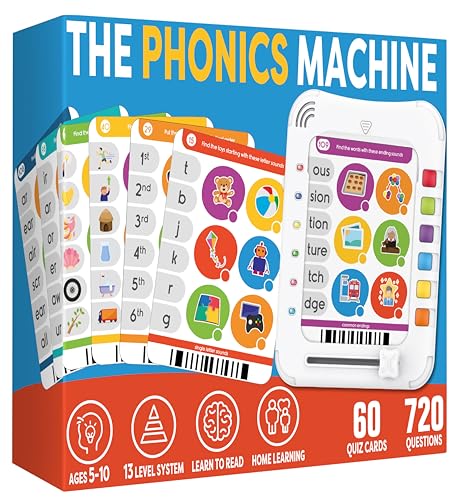 Phonics Machine Learning Pad - Electronic Reading Game for Kids Age 5-11 - Learn to Read with 720 Phonic and Letter Sound Questions