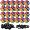 PH PandaHall 24 Sets Rainbow Spinner Wheel 3.9 Inch Round Spinner Board Paper Math Game Spinners Prize Wheel with Rotating Arrows for Holiday Family Party Birthday Housewarming Trade Shows