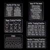 PH PandaHall 6 Styles Personalized Tracing Boards Letter Numbers Practice Boards Acrylic Handwriting Board Calendar Dry Erase Board for Learning Painting DIY Scrapbooking Drawing Supplies