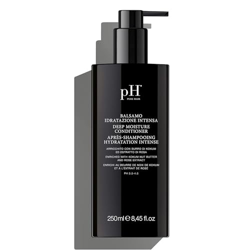 pH PURE HAIR Deep Moisture Conditioner - Intense Hydration for Dry, Damaged Hair - Deep Conditioning Treatment with Kokum Nut Butter & Rose Extract for Frizz-Free, Soft, Smooth Hair - 8.45 Oz