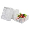 Phyllia 4 PC Baskets Plastic for Shelf Home Kitchen Storage Bin Organizer, Stackable Container Crate for Bedroom Bathroom Office Clothes Beauty(White, 13.3x10.2x5.1)