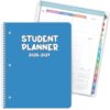 Phyxin Student Planner 2026-2027, Blue Monthly Planner for Academic Year 2026-2027, July 2026- June 2027, Weekly and Monthly School Planner with Tabs, Stickers and 3-Hole Punched, A4 (8.7" x 11") Large Daily Planner for Office School Supplies