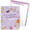 Phyxin Student Planner 2026-2027, Purple Monthly Planner for Academic Year 2026-2027, July 2026- June 2027, Weekly and Monthly School Planner with Tabs, Stickers and 3-Hole Punched, A4 (8.7" x 11") Large Daily Planner for Office School Supplies