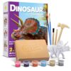 Piano Potato Dinosaur Dig Kit - 2-in-1 Triceratops Excavation & Painting Activity Set, STEM Science Toys for Kids 6+, Paleontology Skeleton Fossil Digging Kit, Educational Gifts for Boys Girls