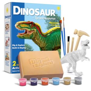 Piano Potato Dinosaur Dig Kit for Kids, Tyrannosaurus Rex Fossil Excavation Science Set with Full Tools, 3D Skeleton Puzzle Assembly, STEM Archaeology Educational Craft Toys, Gift for Boys Girls 6+