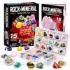 Piano Potato Rock & Mineral Collection Box, 15 Gemstones, Magnifier, 6+