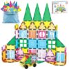 PicassoTiles 101 Piece Magnetic Tile Building Blocks Set with Durable Storage Bag STEM Educational Construction Magnet Toy Kit for Toddlers Preschool Kids Boys Girls Age 3 Plus Indoor Learning PT06