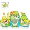 PicassoTiles Magnetic Tile Farm Animal Building Playset with 8 Character Figures STEM Construction Toy for Kids Age 3 Plus Educational Pretend Play Learning Blocks Farmyard Creative Activity Kit PTQ17