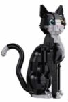 Picjoyzaxite Cat-Shaped Animal Building Blocks Set, 725 Pieces Cat Figurine Model Kit Home Decor Display Ornament for Teens Ages 14+