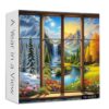 PICKFORU Season 1000 Piece Puzzle for Adults, A Year in a View Jigsaw Puzzles, Nature Art Mountain Scenery Puzzle as Wall Decor