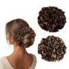 PIDOUDOU 2 Pack Large Leopard Print Ruffle Scrunchies for Women