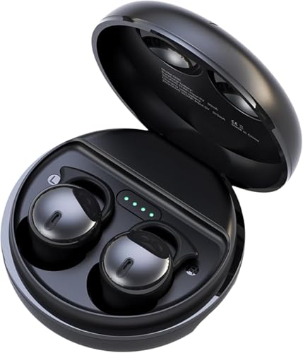 Piegricdiat Invisible Sleep Headphones, Sleep Earbuds for Side Sleepers, Mini Noise Blocking Sleep Earphones, Bluetooth 5.3 Wireless Earbuds for Sleeping, Working, Black