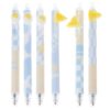 PIEXANGH 6 Pcs 0.5mm Neutral Pens Cute Sea Salt Cheese Writing Pen Retractable Gel Pen Pens for Drawing Journaling
