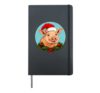 Pigs Christmas Hardcover Journal, Black