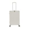 pijopang 24 Inch Suitcase with 3-Digit Lock, Hard Shell Check-in Luggage with Cup Holder & Hook for Travel, Lightweight, White