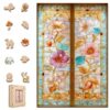 Pikoqunc Wooden Puzzles for Adults,200 Pieces Vintage Glass Floral Gate