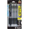 Pilot G2 + FriXion Clicker Companion Pack, 1.0mm Bold Point, Black Ink, Premium Gel Roller 6 Pack - for School, Office and Business Use
