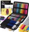 pindda 134PCS Art Supplies Sketching Kit, Drawing Set with Rainbow, Colored, Graphite, Watercolor, Metallic, Charcoal Pencils, Art Kits Drawing Pencil Set Gifts for Artists Adults Teens Girls Boys