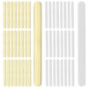 PINE & LINEN 50pcs 4.5inch Acrylic Popsicle Sticks (Clear & Gold)