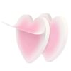 Pink and White Heart-Shaped Sticky Notes with Gradient Kraft Paper, 2-Pack Blank Labels