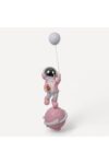 Pink Astronaut Music Lamp Globe 59.1 inches Height | Futuristic Decorative Product with Light-Up Balloon and Bluetooth Speaker | Modern Space-Themed Decor for Bedrooms and Offices - Pink
