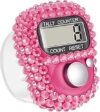 Pink Electronic Finger Tally Counter, Digital Display Tally Counter,Resettable Mini Lap Counter for Golf Goods Counting Accessories,Track and Field Lap Counters Other Team Sports