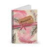 Pink Feathers & Prosperity Notebook for Women | Manifestation Journal, Self | Soft Cover