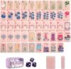 Pink Paris-Themed American Mahjong Set, 160 Engraved Acrylic Mahjong Tiles