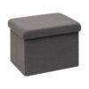 PINPLUS Storage Ottoman Cube Sherpa Ottoman Foot Rest,Small Foldable Portable Boucle Ottomans, Faux Teddy Fur, Grey 16.5"x12.6"x12.6"
