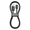 Pioneer 3.25 FT USB A to USB C Cable for CarPlay & Fast Charging Phone Charger Cord– Durable Braided Nylon Car Charger Cord Type C with Blue LED for iPhone, Android, Wired Apple CarPlay & Android Auto
