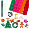 Pipe Cleaner Flower Kit - 657 PCS Craft Set, Pipe Cleaners Bulk for DIY