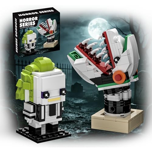 Pirolaxent Halloween Horror Figures Building Blocks Set Toy, Spooky Square Head Movie Action Figure Creative Collectible Bricks Kit, Present for Films Fans, Halloween Decoration Gifts for Kids Adults