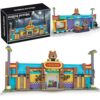 Pirolaxent Pizzeria Building Blocks Toys, Classic Horror Architecture Merch Halloween Bricks Kit Creative Gifts Birthday Present for Teens or Adults, Collectible Present for Fans