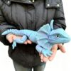 pisanapte Large 3D Printed Lizard - Articulated Poseable Dragon Toy (Blue)