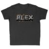 Pixel Font Alex Kids T-Shirt Youth Medium Black