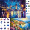 Pixlora Puzzles for Adults 1000 Pieces, 2 Pack Unique Jigsaw Puzzle for Adults, Garden Town and Darkness Theme, Idea Family Games, Challenging Puzzles for Game Night