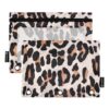 PJGINUIUA 3 Ring Binder Pencil Pouch 2 Pack Leopard Print Pencil Case
