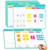 Place Value Chart Dry Erase Flash Cards, 10 Pcs Double Sided Addition Subtraction Regrouping Math Manipulatives, Base Ten Whiteboard Math Games for Teacher Tool 1st 2nd 3rd Grade Classroom Must Haves
